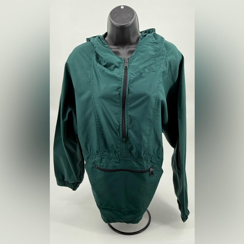 LL Bean Classic‎ Anorak Hunter Green Pullover Packable In Pocket Women’s Large L